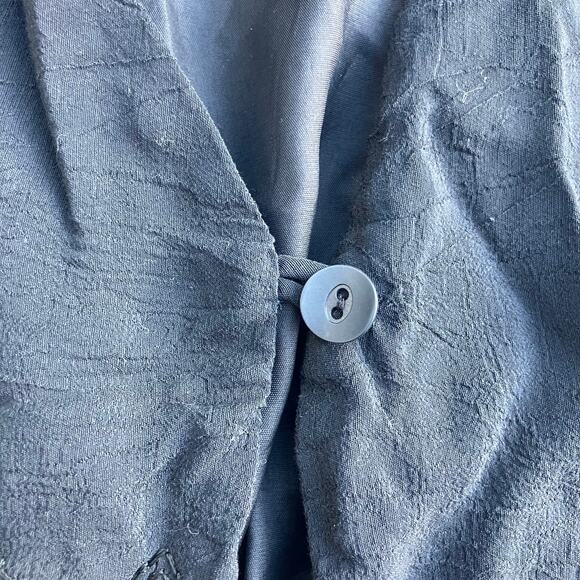 Vintage black embroidered sleeveless vest, bohemian hippie indie boho chic - Picture 5 of 6